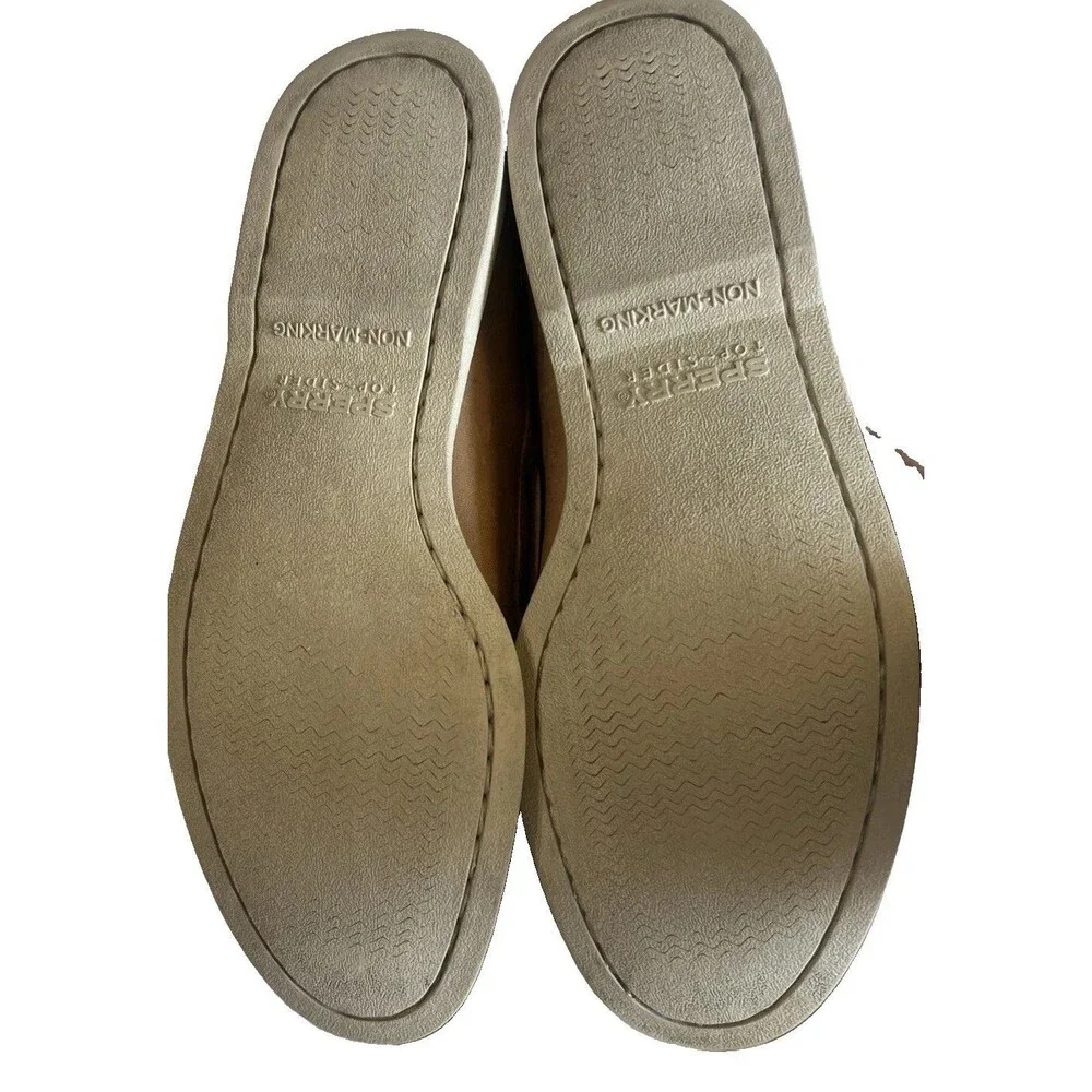 Sperry Top-Sider Men’s 8.5M  Authentic Original Tan Leather 2 Eye Boat Shoes